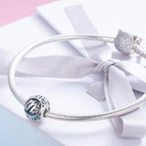 925 Sterling Silver 26 English Letter Beads For Diy Bracelets & Necklaces Style - W