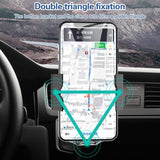 Wireless 10w Fast Charge Car Phone Holder with Voice Broadcast - Automatic