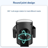 Wireless 10w Fast Charge Car Phone Holder with Voice Broadcast - Automatic