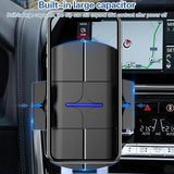 Wireless 10w Fast Charge Car Phone Holder with Voice Broadcast - Automatic