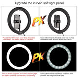 10.2 Rgbw Led Ring Light Kit with 1.1m Tripod Remote Ball Head and Phone Clamp