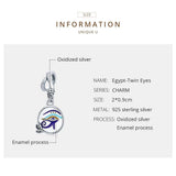 925 Sterling Silver Egyptian Twin Eyes Pendant