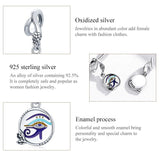 925 Sterling Silver Egyptian Twin Eyes Pendant