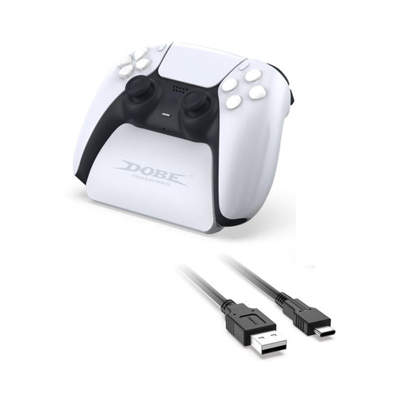 Ps5 Gamepad Controller Holder with Cable - White