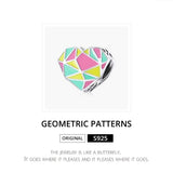 925 Sterling Silver Heart Beads For Diy Bracelets & Necklaces