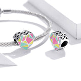 925 Sterling Silver Heart Beads For Diy Bracelets & Necklaces