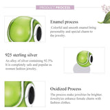 925 Sterling Silver Green Beaded Bracelet / Necklace Set