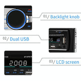 12V Car Dual Usb Charger Radio Receiver Mp3 Player Fm & Bluetooth Remote Control