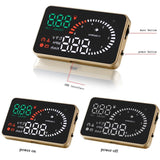 3.5 Inch Car Obdii / Euobd Hud Vehicle Mounted Head Up Display Speed Water Temp Alarm Fuel Battery