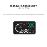 3.5 Inch Car Obdii / Euobd Hud Vehicle Mounted Head Up Display Speed Water Temp Alarm Fuel Battery