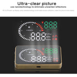 3.5 Inch Car Obdii / Euobd Hud Vehicle Mounted Head Up Display Speed Water Temp Alarm Fuel Battery