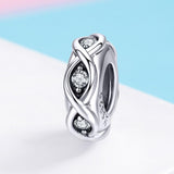 925 Sterling Silver Zircon Beaded Diy Bracelet Beads