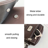 Compact Black Oxford Shoulder Crossbody Backpack With Single Strap For Men - Brown Small