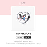 925 Sterling Silver Love Beads For Diy Bracelets & Necklaces