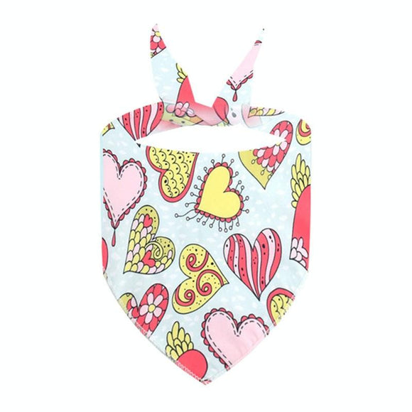 Cute Pet Triangle Towel Bib Cartoon Cats And Dogs Drool Towel Scarf - 04