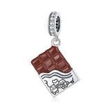925 Sterling Silver Charming Chocolate Pendant For Bracelets & Necklaces