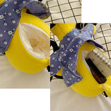 Adorable Cartoon Plush Shoulder Bag Duck White Green - Duck Yellow