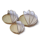 Round Bamboo Woven Dustpan Basket - Household Storage - 42cm