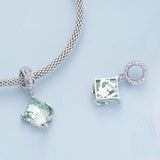 925 Sterling Silver Natural Flower Pendant For Diy Bracelet Style - Flower