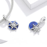 925 Sterling Silver Diy Winter Snowflake Bracelet Bead