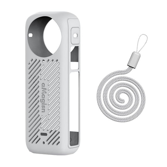 Amagisn Silicone Protective Cover for Insta360 X4 - Body Case Gray