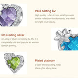 925 Sterling Silver April Birthstone Bracelet With Love Pearl Beads Style - April