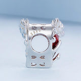 925 Sterling Silver April Birthstone Bracelet With Love Pearl Beads Style - April