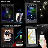 9.5 Inch Vertical Screen Car Mp5 Player - Dual Spindle + 12 Cam