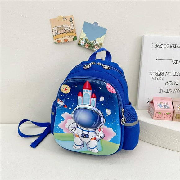 Blue Cartoon Astronaut Kids School Bag - Astronaut Blue