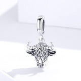 925 Sterling Silver Bull Head Pendant For Bracelet Or Necklace
