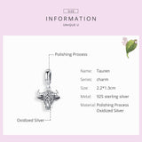 925 Sterling Silver Bull Head Pendant For Bracelet Or Necklace