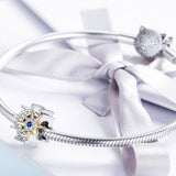 925 Sterling Silver Sun & Moon Beads For Diy Bracelets