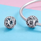 925 Sterling Silver 26 English Letter Beads For Diy Bracelets & Necklaces Style - X