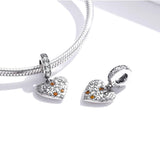 925 Sterling Silver Pine Cone Squirrel Pendant Diy Bracelet / Necklace