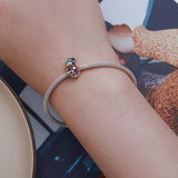 925 Sterling Silver Christmas Snowman Bracelet Beads