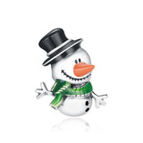 925 Sterling Silver Snowman Beads For Diy Bracelets & Necklaces