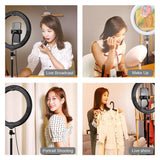 10.2 Rgbw Led Ring Light Kit with 1.1m Tripod & Phone Clamp