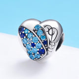 925 Sterling Silver Butterfly Flower Beads For Diy Bracelets & Necklaces