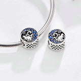 925 Sterling Silver Blue Moon Cat Beaded Diy Jewelry