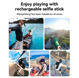 Sports Camera and Phone Selfie Stick with 10000mah Power Bank