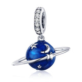 925 Sterling Silver Diy Planet Charm For Bracelets