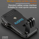 360 Degree Backpack Mount for Gopro Dji and Other Action Cameras - Rotating Clip Clamp