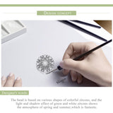 925 Sterling Silver Green Bead Pendant For Diy Bracelet Or Necklace