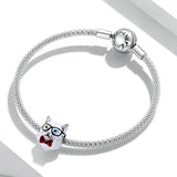 925 Sterling Silver Cat Bead For Diy Bracelet Or Necklace