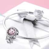 925 Sterling Silver Brilliant Heart Beads For Diy Bracelets & Necklaces