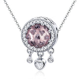 925 Sterling Silver Brilliant Heart Beads For Diy Bracelets & Necklaces