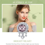 925 Sterling Silver Brilliant Heart Beads For Diy Bracelets & Necklaces