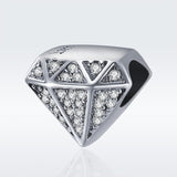 925 Sterling Silver Love Diamond Beads For Diy Bracelet