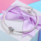 925 Sterling Silver Love Diamond Beads For Diy Bracelet