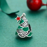 925 Sterling Silver Christmas Tree Bead Pendant For Diy Bracelets & Necklaces